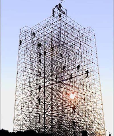 Cos'è le impalcature? I suoi tipi, parti utilizzate nella costruzione.