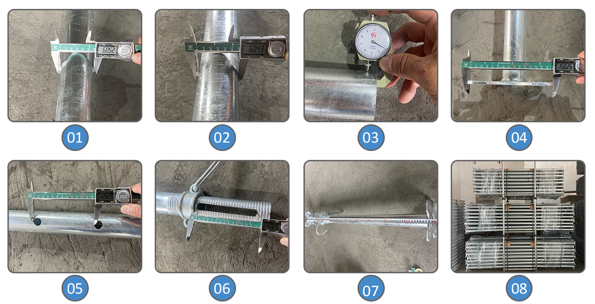 Processo di ispezione dell\'elica in acciaio