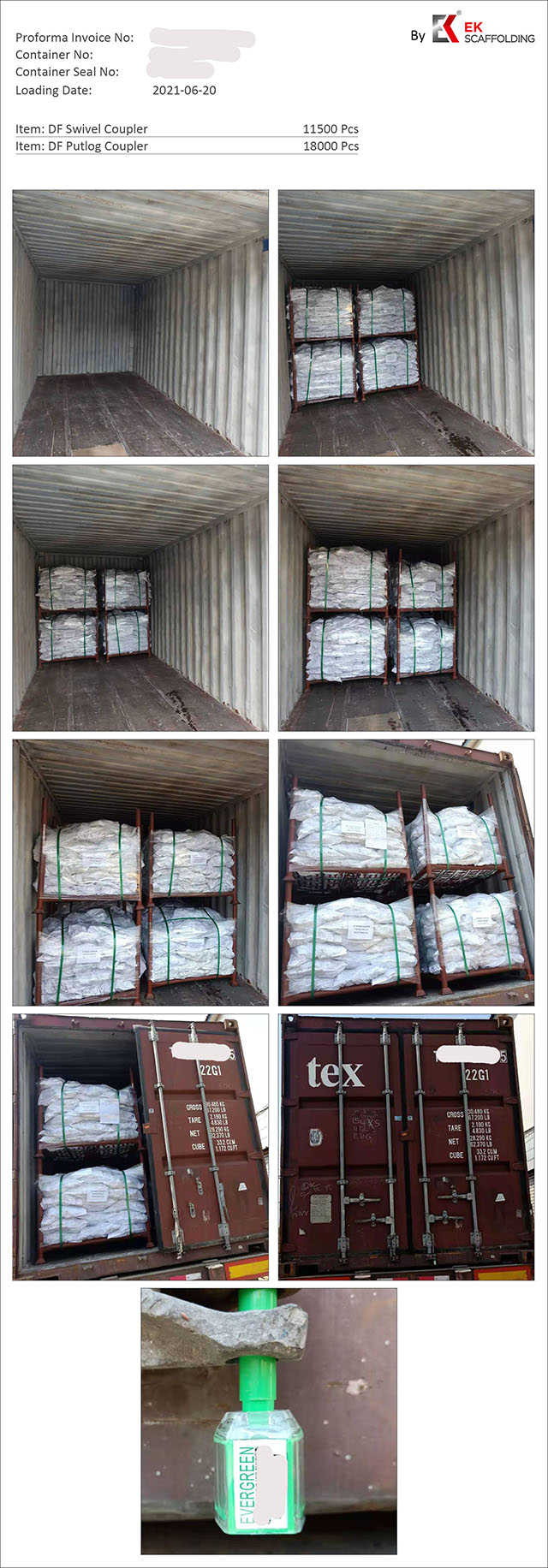 Caricamento dell'accoppiatore di impalcature