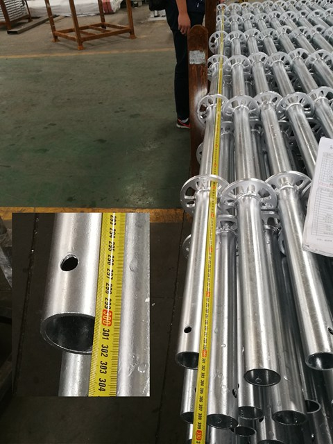 Hot Dip Galvanized HDG 3M Ringlock Punclaffolding Vertical Standard