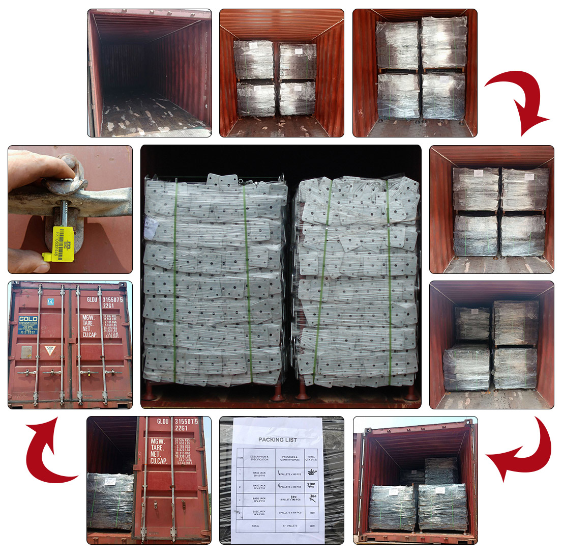 Impalcatura e caricamento del jack impalcatura