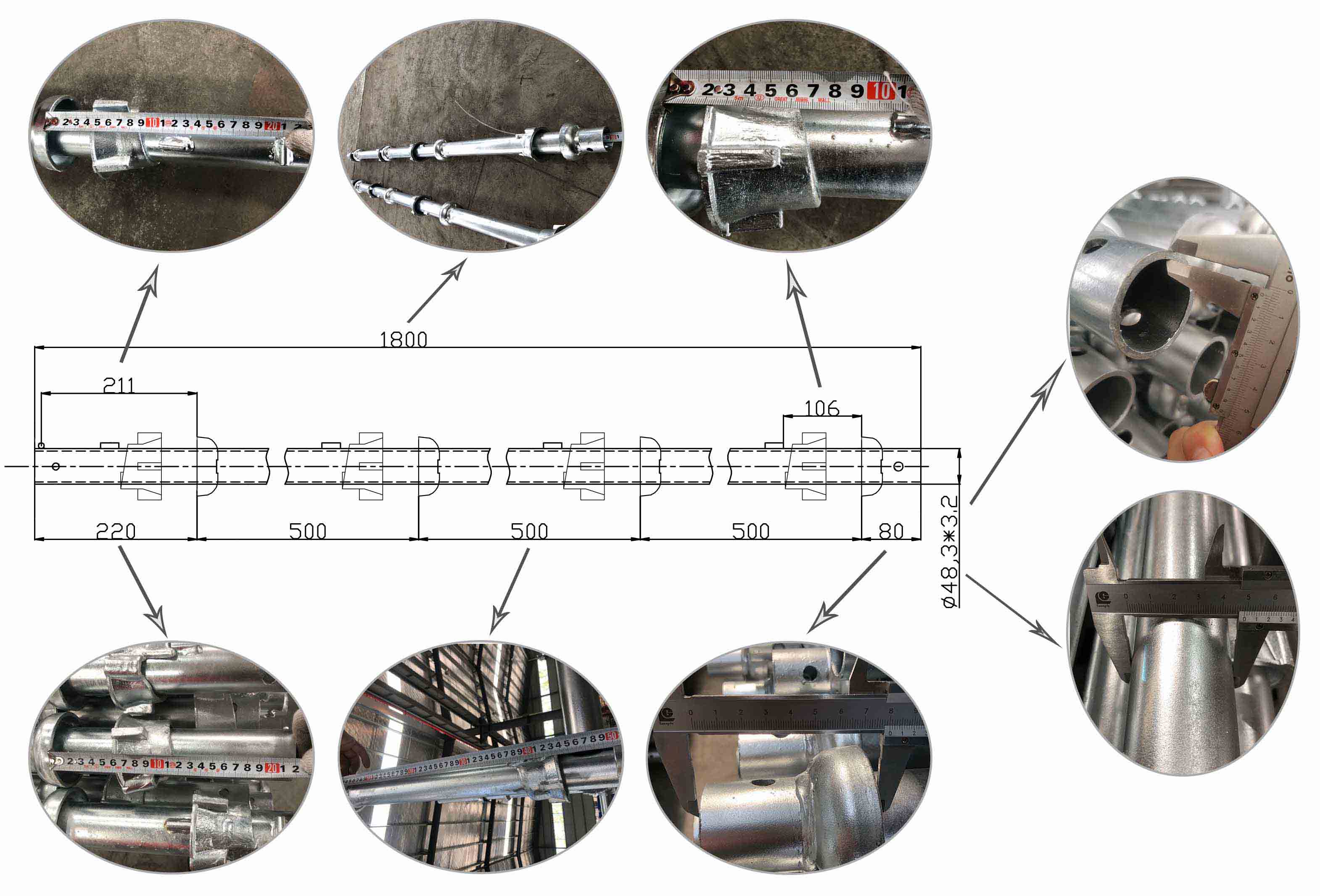 Ispezione delle impalcature di Ek Cuplock