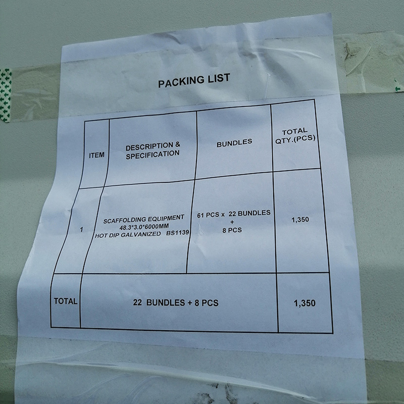 del tubo di impalcatura Caricamento 