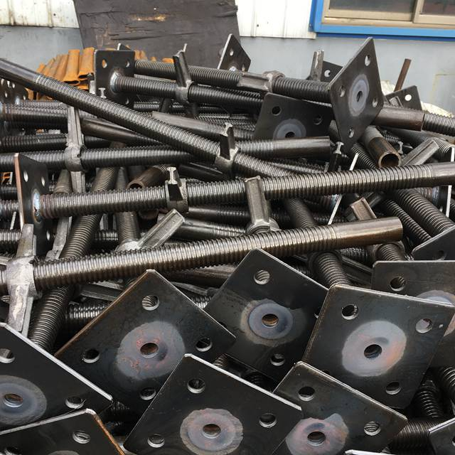 Jack di base a vite vuota di impalcatura nera 