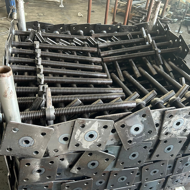 Impalcatura nera Jack a vite solida regolabile 