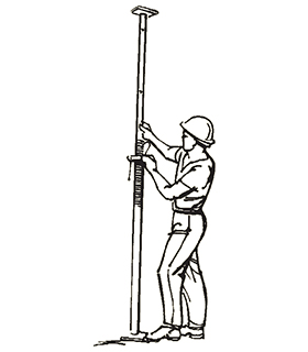 Inserire il perno attraverso un foro adiacente nel tubo interno